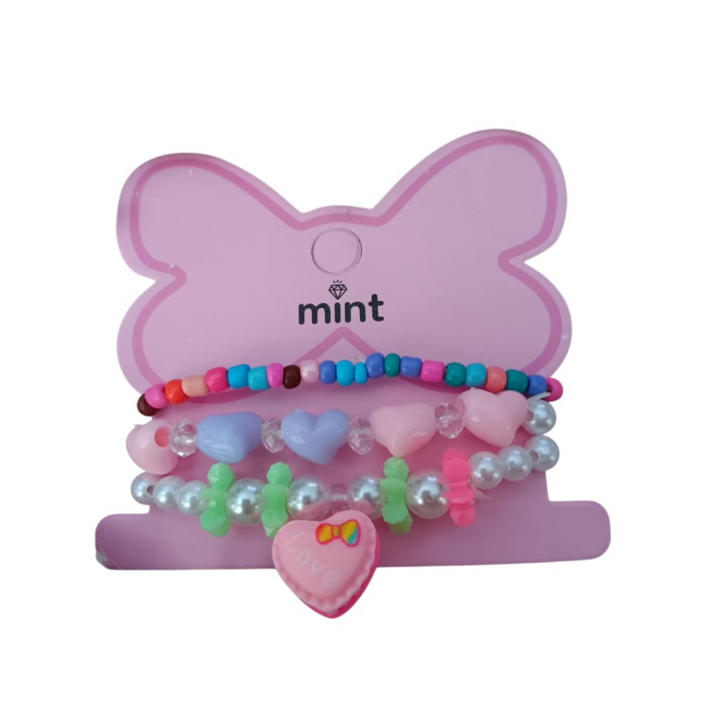Adorable 3 PC Heart Bracelet Set for your Lil Valentine 💕